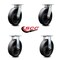Service Caster 8 Inch Kingpinless Glass Filled Nylon Wheel Swivel Caster Swivel 2 Rigid, 2PK SCC-KP30S820-GFNR-2-R-2 - alternate 5